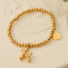 18K Gold-Plated Titanium Steel Puppy Shape Charm Bracelet-One Size-Fancey Boutique