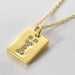 Inlaid Zircon Rectangle Pendant Necklace-Fancey Boutique