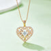 Moissanite 925 Sterling Silver Heart Shape Necklace-One Size-Fancey Boutique