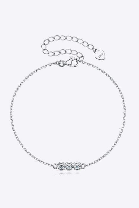 Adored Moissanite 925 Sterling Silver Bracelet-One Size-Fancey Boutique