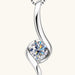 1 Carat Moissanite 925 Sterling Silver Necklace-One Size-Fancey Boutique