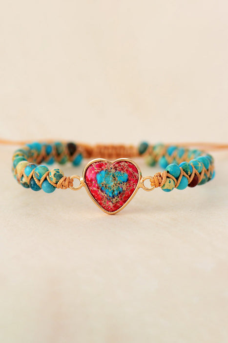 Handmade Heart Shape Natural Stone Bracelet-Fancey Boutique