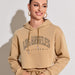 Color-Khaki-Autumn Winter Brushed Hoody Women Street BF Pullover Short Letters Printed Thickening cropped Women-Fancey Boutique