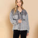 Color-Gray-Popular Jacket Autumn Winter Washed Corduroy Stitching Tweed Coat-Fancey Boutique