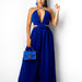 Color-royal blue-New Solid Color Casual Loose Chiffon Women Jumpsuit-Fancey Boutique