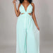 Color-Light Blue-New Solid Color Casual Loose Chiffon Women Jumpsuit-Fancey Boutique