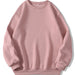 Color-Light Pink-Autumn Winter Thickening round Neck Sweater Women Fleece Lined Women Long Sleeve T Trendy Loose Top Sweatshirt-Fancey Boutique