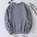 Color-Gray-Autumn Winter Thickening round Neck Sweater Women Fleece Lined Women Long Sleeve T Trendy Loose Top Sweatshirt-Fancey Boutique