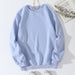 Color-Light Blue Lilac-Autumn Winter Thickening round Neck Sweater Women Fleece Lined Women Long Sleeve T Trendy Loose Top Sweatshirt-Fancey Boutique