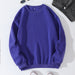 Color-Purple Violet-Autumn Winter Thickening round Neck Sweater Women Fleece Lined Women Long Sleeve T Trendy Loose Top Sweatshirt-Fancey Boutique