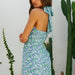 Women Summer Vacation Printed Cutout Tie Short A Line Dress-Fancey Boutique
