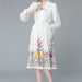 Color-White-Women Spring Fall Printed Long Sleeve Two Piece Set Dress-Fancey Boutique