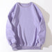 Color-Purple-Women Clothing Round Neck Cashmere Bottoming Casual Sport Women Loose Autumn Sweater Women Sweatshirt-Fancey Boutique