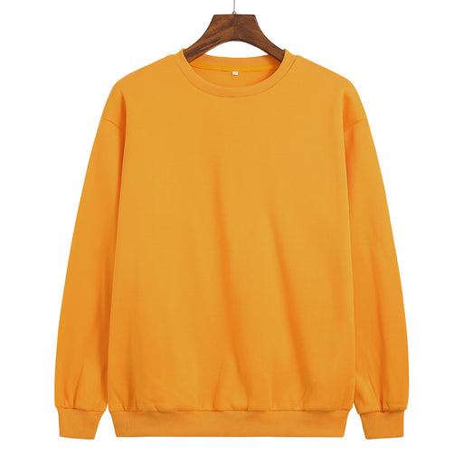 Color-Yellow-Women Clothing Round Neck Cashmere Bottoming Casual Sport Women Loose Autumn Sweater Women Sweatshirt-Fancey Boutique