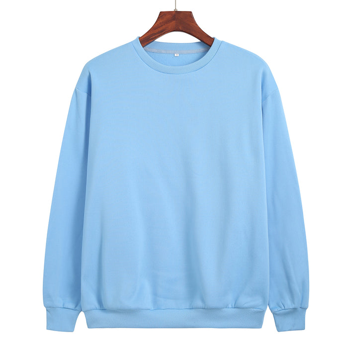 Color-Light Blue-Women Clothing Round Neck Cashmere Bottoming Casual Sport Women Loose Autumn Sweater Women Sweatshirt-Fancey Boutique