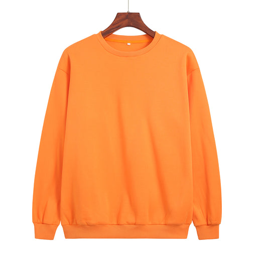 Color-Orange-Women Clothing Round Neck Cashmere Bottoming Casual Sport Women Loose Autumn Sweater Women Sweatshirt-Fancey Boutique
