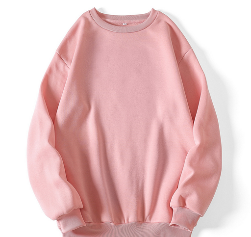 Color-Pink-Women Clothing Round Neck Cashmere Bottoming Casual Sport Women Loose Autumn Sweater Women Sweatshirt-Fancey Boutique