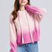 Color-Pink-Women Fall Winter Gradual Color Change Soft Waxy Lazy Door Sewing Sweater Women Premium Hooded Arctic Velvet Sweater Hoodies-Fancey Boutique