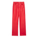 Color-Red-Fall Street Urban Casual Texture Straight Leg Trousers-Fancey Boutique