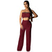 Color-Purplish Red-Boutique Sexy Solid Color Lace Jumpsuit-Fancey Boutique