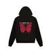 Color-Black Plush-Black Brand Sweater Women Trendy Fleece Lined Thickened Hooded Butterfly Printed Hoodie-Fancey Boutique