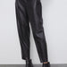 Color-Black-Summer High Waist plus Velvet Faux Leather Pants Casual Pants-Fancey Boutique