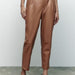 Color-Apricot-Summer High Waist plus Velvet Faux Leather Pants Casual Pants-Fancey Boutique