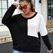 Color-Black-Plus Size Autumn Winter Sweater Pullover Sweater Top Long Sleeve Women Sweater-Fancey Boutique