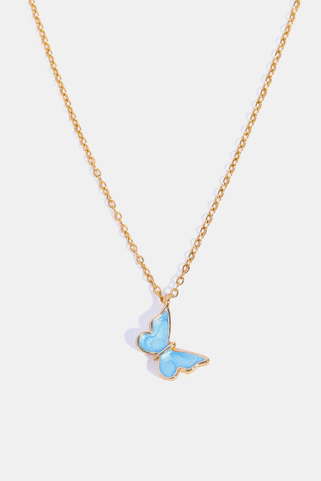 Butterfly Pendant Copper 14K Gold-Plated Necklace-Fancey Boutique
