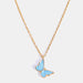 Butterfly Pendant Copper 14K Gold-Plated Necklace-Fancey Boutique