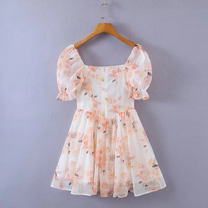 Summer Women Clothing Organza Waist Trimming Princess Dress-Fancey Boutique