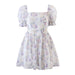 Summer Women Clothing Organza Waist Trimming Princess Short Dress-Multi-Fancey Boutique