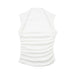 Color-White-Spring Halter Sleeveless Trim Slim Pleated White Top-Fancey Boutique
