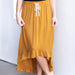 Color-Yellow-Solid Color Pleated Stitching Irregular Asymmetric Casual All Matching Women Wear Skirt-Fancey Boutique