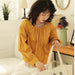 Niche Design Shirt Korean Chic Pure Cotton Pleating Sweet All Matching Long Sleeve Top Women-Fancey Boutique