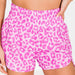 Color-Rose Red Leopard-Print-Summer Women Digital Printing Shorts-Fancey Boutique