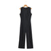 Color-Black-Spring Women Clothing Urban Casual Three Color Sleeveless Fitted Waist Jumpsuit-Fancey Boutique