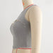 Salt Sweet Sexy Beauty Back Design Solid Color Sexy Vest Slim Fit-Gray-Fancey Boutique