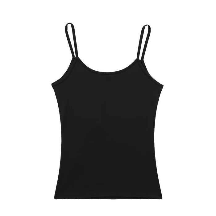 Summer Sexy Fluorescent Camisole Elastic Slim Fit Slimming Short Camisole-Black-Fancey Boutique