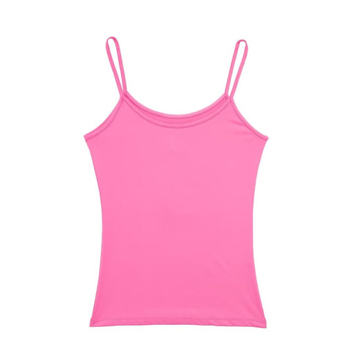 Summer Sexy Fluorescent Camisole Elastic Slim Fit Slimming Short Camisole-Pink-Fancey Boutique