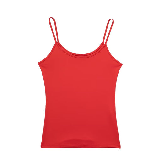 Summer Sexy Fluorescent Camisole Elastic Slim Fit Slimming Short Camisole-Red-Fancey Boutique