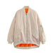 Color-Ivory-Spring Women Loose Casual Flight Cotton Coat Jacket Coat-Fancey Boutique