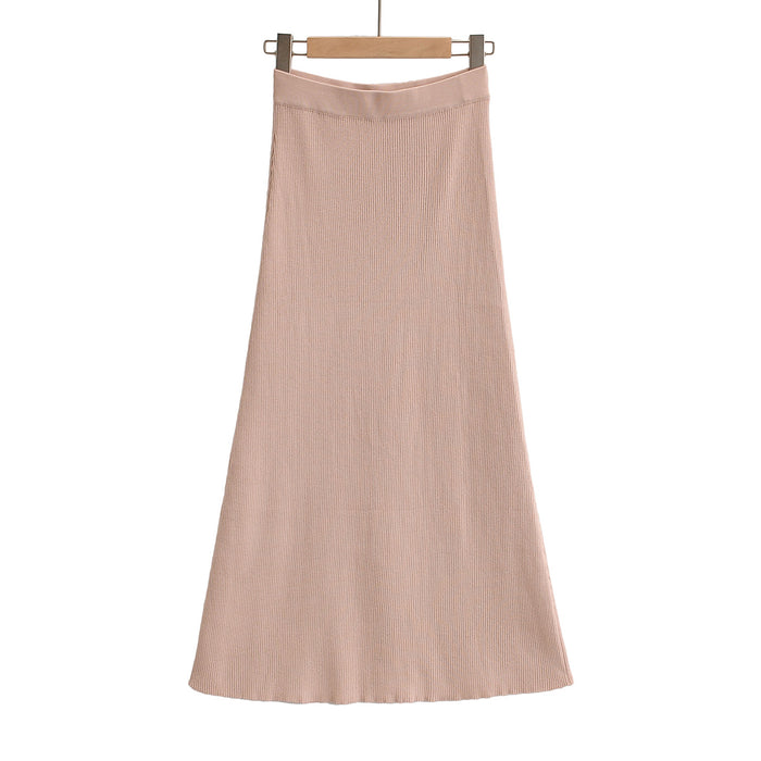 Color-Pink-Skirt-Women Slim Fit Sexy Elegant Cardigan Tank Top Half Skirt Set-Fancey Boutique