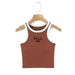 Color-Brown-Summer Women Clothes All Match Summer Taste Multicolor Vest-Fancey Boutique