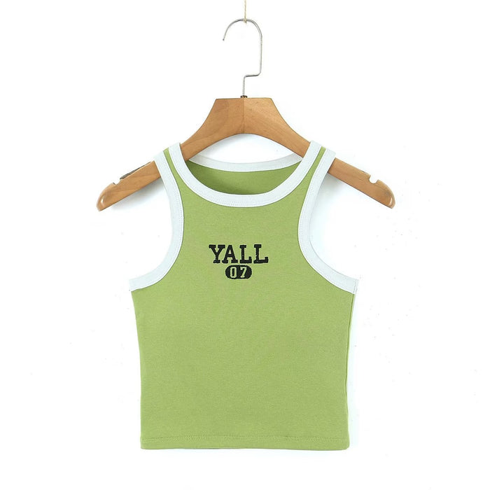 Color-Green-Summer Women Clothes All Match Summer Taste Multicolor Vest-Fancey Boutique