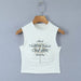 Color-White-Summer Round Neck Stretch Slimming Short Vest-Fancey Boutique