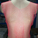 Color-V-neck Fluorescent Rose Red-Mesh Diamond Vest Sexy Hollow Out Cutout Nightclub Disco Women Top-Fancey Boutique