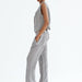 Summer Women Clothing V neck Strap Decorative Vest High Waist Casual Pants Suit-Fancey Boutique