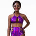 Color-Colorful Purple-Bright Leather Stage Nightclub Performance Sexy Women Clothing Colorful Metallic Sexy-Fancey Boutique