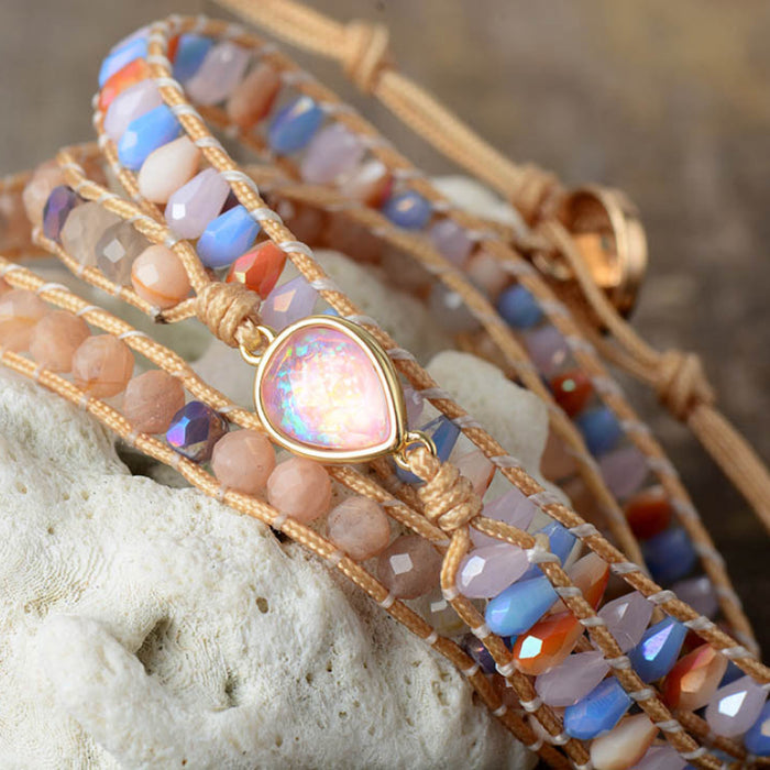 Opal Beaded Bracelet-One Size-Fancey Boutique